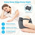 thumbnail image 2 of Knee Pillow for Side Sleepers, Memory Foam Leg Pillow with Strap for Side Sleeping, Supportive Elevation Pillow Between Legs for Knee, Ankle Sciatica, Pregnancy, Joint Pain (Gray/Plus), 2 of 6