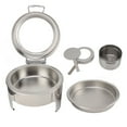 thumbnail image 2 of Serveur de Buffet Électrique, Plateau Chauffant, Ensemble de Buffet Rond de 6 L avec Réchaud, Réchaud Pleine Grandeur en Acier Inoxydable, Station Chauffante Portable pour Aliments pour Mariage, Fêtes, Banquet, 2 of 7