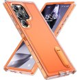 thumbnail image 1 of KOMI for Samsung Galaxy S24 Ultra Case for Samsung S24 Ultra Phone Case with Built in Kickstand, Shockproof/DropProof Military Grade Protective Cover for Galaxy S24 Ultra 5G Clear/Orange, 1 of 5