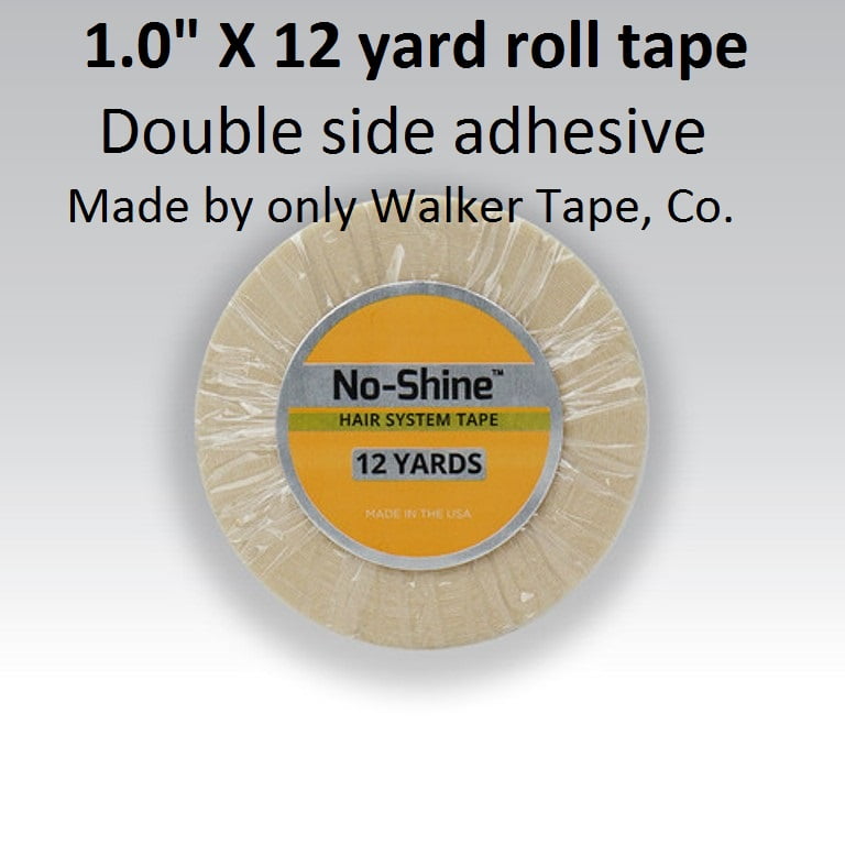 No Shine Tape 1 inch X 12 yard roll Double Side Adhesive. By Walker Tape Co