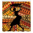 thumbnail image 3 of Ambesonne African Shower Curtain, Folk Patterns, 69"Wx75"L, Multicolor, 3 of 3