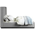 thumbnail image 4 of Meridian Furniture Logan Grey Linen Textured Fabric Full Bed, 4 of 9