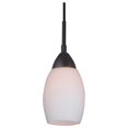 thumbnail image 3 of Woodbridge Lighting Olivia 1-Light Glass Mini-Pendant in Bronze/Opal, 3 of 3