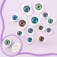 thumbnail image 4 of 104Pcs Oval Eyes 13 Styles Resin Craft Eyes Scary Eyes Horse Eye Flat Eyeball Scary Hollow Eyeballs, 4 of 6