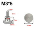 thumbnail image 1 of 4 Pcs M3 Gb834 Acier Inoxydable 304, Serrure à Main, Vis à Pouce, 1 of 6