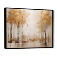 thumbnail image 2 of Designart "Beige And Gold Minimalist Forest" Forest Floater Framed Canvas Wall Art, 2 of 5