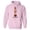 Pink, variant on Peace Love and Halloween Hoodie Sweatshirt Unisex Large White
