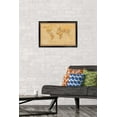 thumbnail image 2 of Antique World Map 2024 Wall Poster, 14.725" x 22.375" Framed, 2 of 5