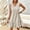 Khaki, variant on Women Summer Short Dress V Neck Sleeveless Ruffle Hem Casual Boho Beach Cute Sundress Striped Vacation Dresses