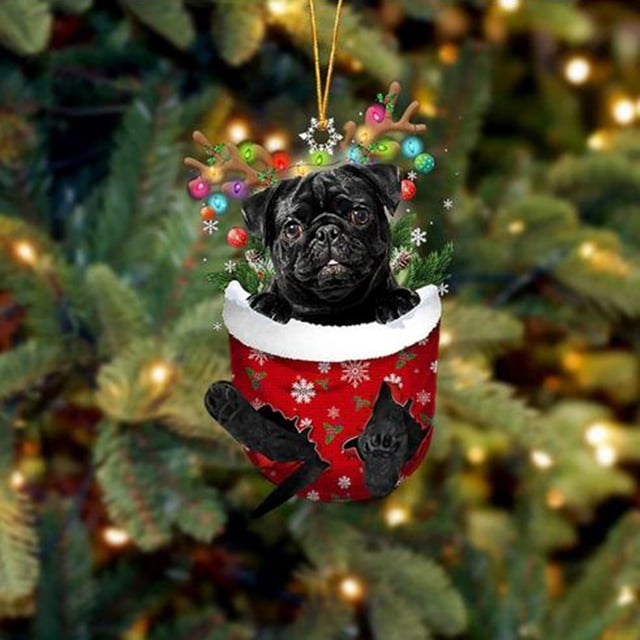 Xihbxyly Adornos Navideños de Perro, Adorables Diseños con Temática Canina, Plástico Duradero, Decoración Navideña Versátil, Ideal para Árboles, Paredes y Coches, Regalo para Amantes de Los Perros, 8
