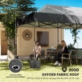 thumbnail image 4 of Outsunny 10 x 20 ft Pop Up Canopy Tent, Heavy Duty UPF50+ Outdoor Portable Instant Canopy Shelter with Wheeled Carry Bag, Sandbags, Dark Gray, 4 of 9