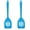 Blue, variant on 2Pcs Small Silicone Turner High Heat Resistant Slotted Spatula for Fish, Eggs, Pancakes and More