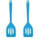 thumbnail image 2 of Juego de 2 espátulas de silicona, de goma de grado alimenticio, pequeñas espátulas de silicona, resistentes al calor, ranuradas para utensilios de cocina antiadherentes., 2 of 6