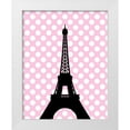 thumbnail image 1 of Robinson, Tamara 26x32 White Modern Wood Framed Museum Art Print Titled - Eiffel Tower Polka Dots, 1 of 4