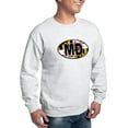 thumbnail image 4 of CafePress - Maryland MD Oval (W/Flag) Sweatshirt - Crew Neck Sweatshirt, 4 of 5