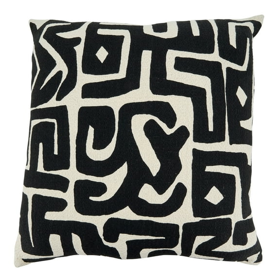 Saro Lifestyle Kuba Cloth Poly Filled Throw Pillow