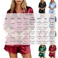 thumbnail image 3 of Wlynlyn Satin Pajamas for Women Short Sleeve Button down Shirts 2 Piece Pjs Shorts Set Sleepwear Soft Lopungewear(Gray,Medium), 3 of 6