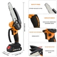 thumbnail image 2 of 6" Mini Chainsaw Cordless Handheld Electric Chain saw Brushless Motor w/2 Chains - 1*Chainsaw (1*2.0ah Battery), 2 of 12
