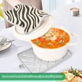 thumbnail image 3 of Yayeee Pot Holders Kitchen Heat Resistant with Pocket 7"x9.8" Cotton Oven Cooking Hot Pads, Black Lines, 3 of 7