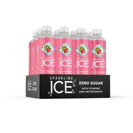 Sparkling Ice® Naturally Flavored Sparkling Water, Kiwi Strawberry 17 Fl Oz, (Pack of 12)