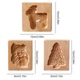 thumbnail image 2 of Yucurem 3PCS Christmas Wooden Cookie Molds, 3D Carved Baking Biscuit Cutter, Embossing Press Stamps for Christmas Kitchen DIY Family Gatherings, 2 of 8