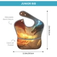 thumbnail image 4 of Zufioo Red And Blue Fire Dragon B Print Toddler Adjustable Waterproof Bib, 11.6x15 Inch Feeding Bib Suitable for 6-24 Month Babies, 4 of 8