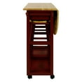 Casual Home Breakfast Kitchen Cart with Drop Leaf Table White