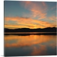 thumbnail image 1 of ARTCANVAS Lake Sunset Home Decor Square Canvas Art Print - Size: 12" x 12" (1.50" Deep), 1 of 9