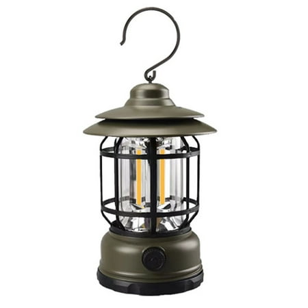 

Douself LED Camping Lantern USB Rechargeable Hanging Garden Lights Outdoor Dimmable Knob Fairy Lights IPX4 Waterproof Retro Camp Lights for Balcony Deco Garden White Light