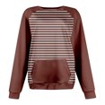 thumbnail image 5 of Wyzesi Chandails en Molleton d'Automne pour Femmes, Mode Décontractée, Rayé, Couleur Unie, avec Poche, Col Rond, Manches Longues, Sweat à Capuche Zippé pour Femmes, Vert, 5 of 5