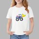 thumbnail image 1 of Blusas y camisas de manga corta con cuello redondo para niños Camiseta de verano de manga corta estampada para niñas Jersey elegante de cuello redondo para niños Top de algodón, 1 of 6