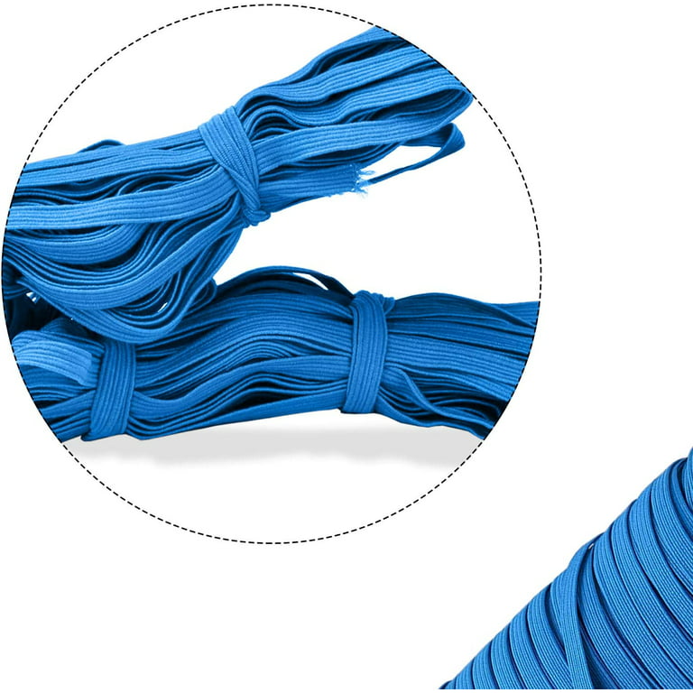 Trimming Shop 5mm Flat Elastic Cord Braided Stretch Strap Thin Elastic  String - Blue, 100mtr