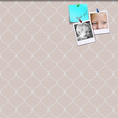 PinPix 20x20 Custom Cork Bulletin Board Baby Pink Chain Poster Board Has a Fabric Style Canvas Finish Framed in Baby Pink Chain by ArtToFrames (PinPix-575)