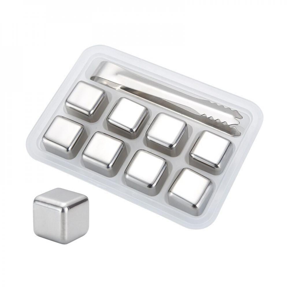 Stainless Steel Ice Cooling Cube Frozen Chilling Stones Vodka Wine Whisky Pellet 