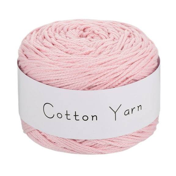 1 Skein Cotton Yarn 100% Cotton Worsted Weight Yarn for Hand Knitting Crafts Yarn for Crocheting Each of 100g/3.53oz(Per Skein 150m/164 Yard)/Light Pink