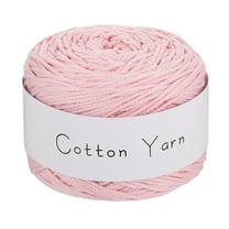 1 Skein Cotton Yarn 100% Cotton Worsted Weight Yarn for Hand Knitting Crafts Yarn for Crocheting Each of 100g/3.53oz(Per Skein 150m/164 Yard)/Light Pink