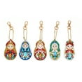 thumbnail image 1 of 5Pcs Matryoshka Doll DIY Rhinestone Diamond Keychains Full Drill Embroidery Hanging Pendant Crafts Bag Charm, 1 of 4
