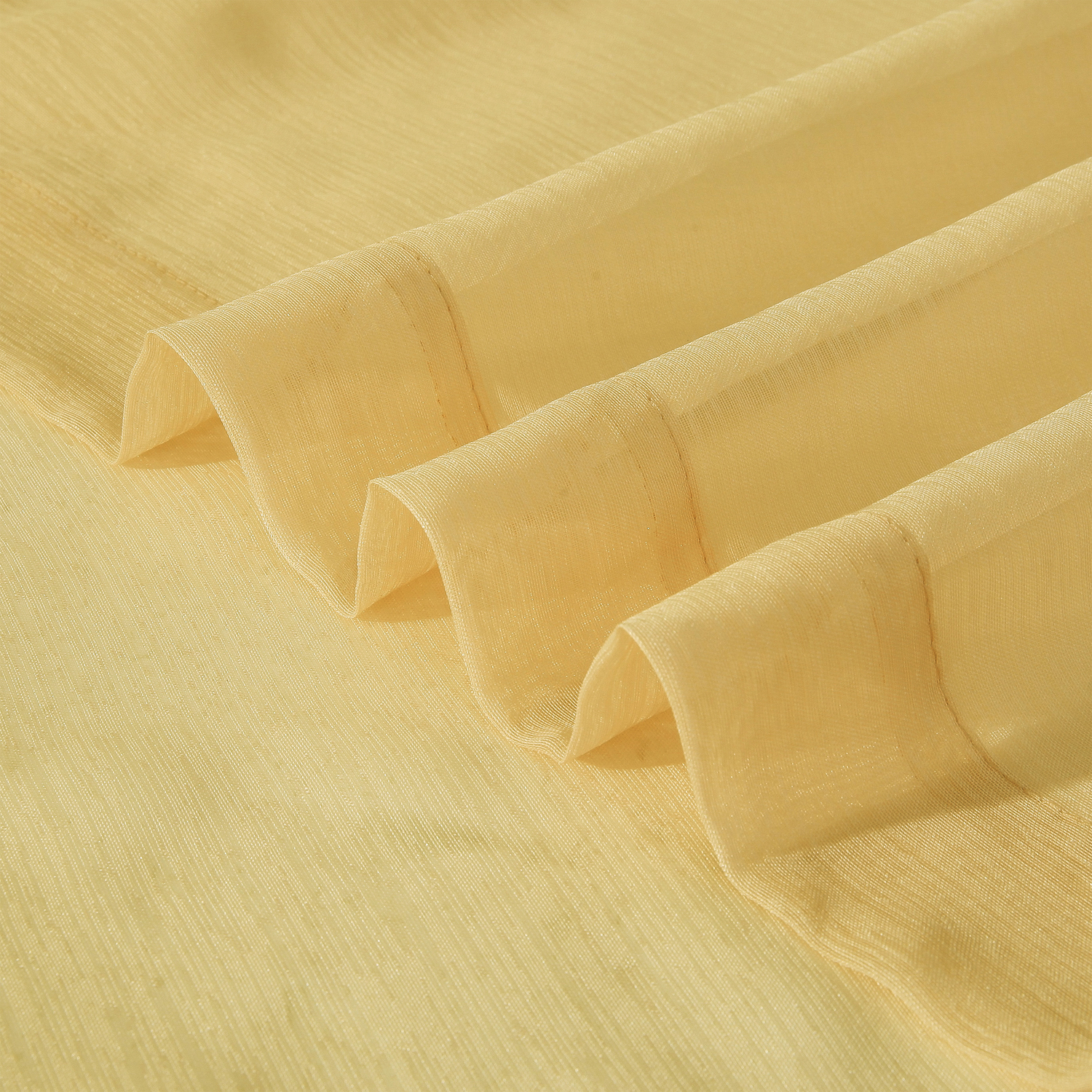 Dainty Home Malibu Textured Semi-Sheer Linen Look Grommet Top Curtain Set Of 4, 54" x 84" each (Covers Two Windows)
