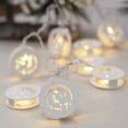 thumbnail image 1 of Xihbxyly Luces Led Navideñas de Madera con Forma de Copo de Nieve, Diseño de Casa Ahuecada, Funciona con Pilas, Crea Un Ambiente Cálido, Decoración para Interiores y Exteriores, Ideal para Fiestas o, 1 of 3