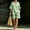 Green, variant on Women's V-Neck Short Sleeve Top & Wide Leg Shorts Striped 2 Piece Set – Fashionable Summer Outfit for Daily & Vacation Red,S