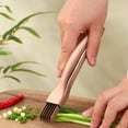 thumbnail image 3 of Stainless Steel Scallion Shredder Vegetable Cutter 6-Blade Kitchen Tool for Green Onions Herbs (16x0.3cm), 3 of 4