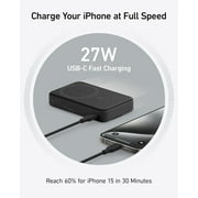Anker MagGo Power Bank, Qi2 Certified 15W Ultra-Fast MagSafe-Compatible Portable Charger, 10,000mAh Battery Pack with Smart Display & Foldable Stand