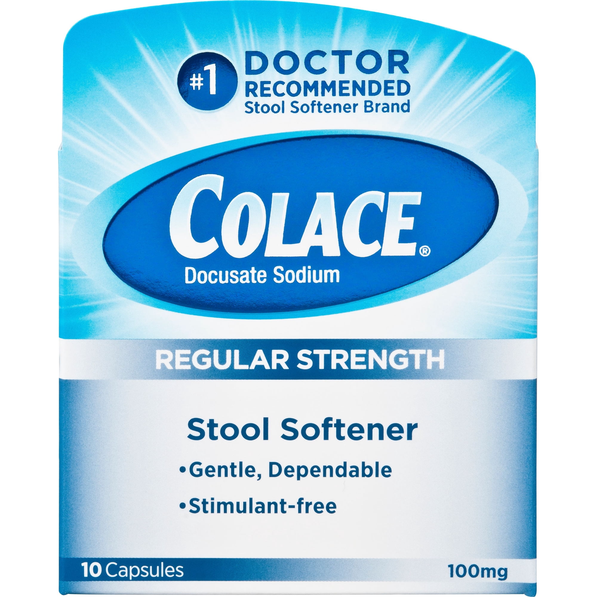 Colace 100 mg Capsules, 10 ct
