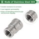thumbnail image 3 of Accesorios de tubería de acero inoxidable 304 Unique Bargains 3/8"x1/4"BSPT adaptador de tubería de fundición hembra reducida 1 Pc, 3 of 7