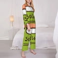 thumbnail image 3 of Fotbe Fresh Sushi Conjunto de Pijama de Manga Larga para Mujer con Estampado, Ropa de Dormir de 2 Piezas, Conjunto de Casa Suave y Cómodo con Bolsillos-Small, 3 of 7