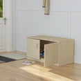 thumbnail image 7 of Pefilos 33" Wooden Hamster Cages, Guinea Pig Hutch with Independent Storage Cabinet, Small Animal Pet House for Indoor, Dark Beige, 7 of 7