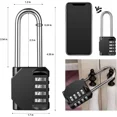 thumbnail image 3 of 2 Pack disecu 4 Digit Long Shackle Combination Lock Outdoor adlock, 3 of 5