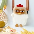 thumbnail image 5 of Whimsical Chicken-Shaped Handbag - Soft Polyester Fiber Novelty Purse with Shoulder Strap, 8.3" x 6.7" x 3.1" - Fun Farm-Themed Accessory for Poultry Lovers, 5 of 6