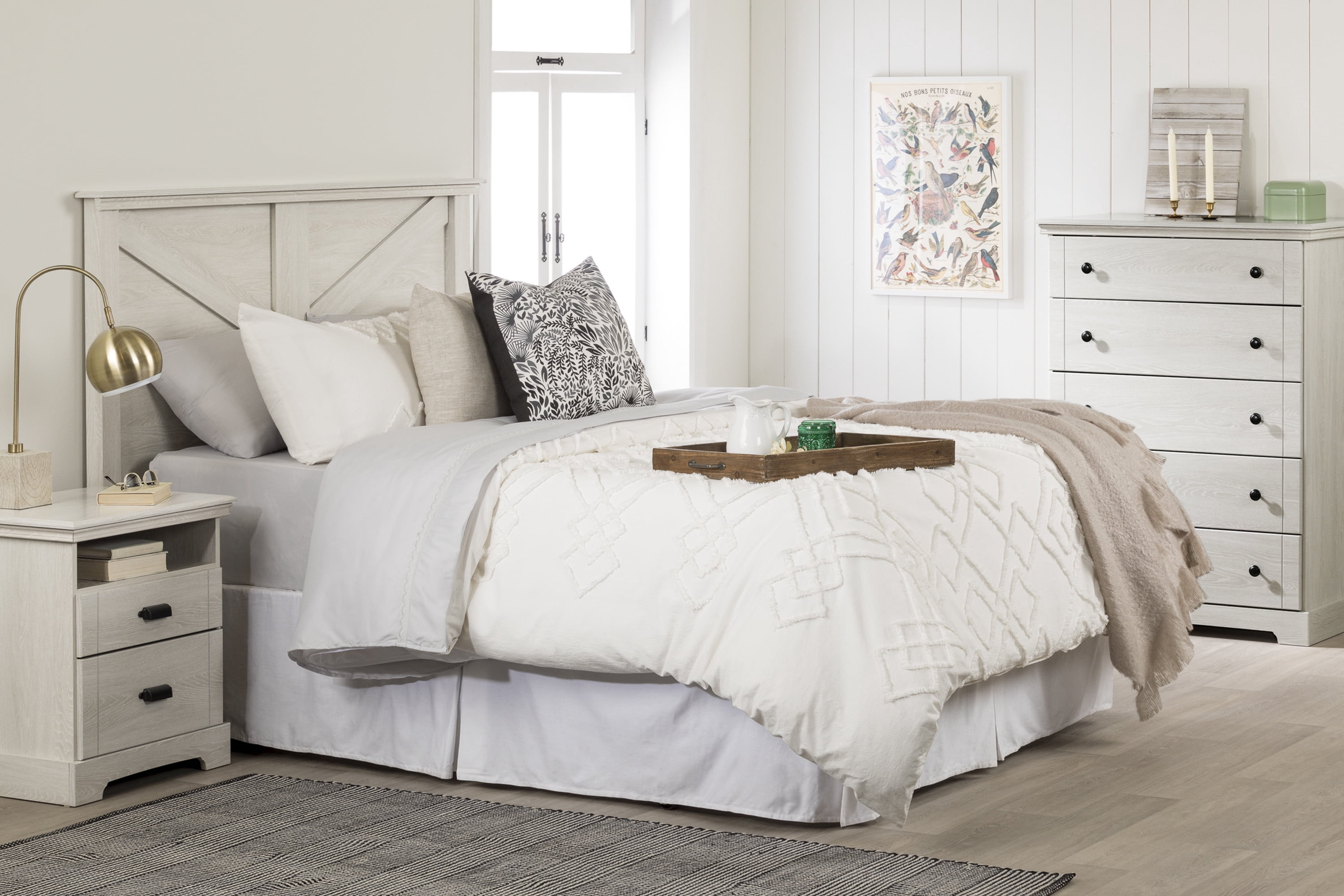 South Shore Lilak Coastal 5-Drawers Dresser Winter Oak