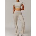 thumbnail image 3 of Conjuntos de entrenamiento for mujer, 2 piezas, sujetador deportivo, camiseta sin mangas, polainas de cintura alta, gimnasio, Yoga, ropa activa, Top de entrenamiento for mujer, 3 of 6